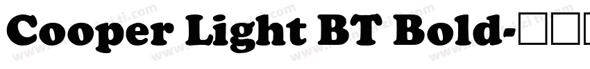 Cooper Light BT Bold字体转换